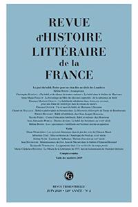 Revue d'Histoire Litteraire de la France