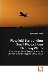 Flowfield Surrounding Small Photodriven Flapping Wings