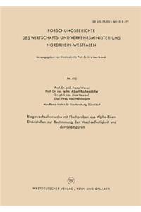 Biegewechselversuche Mit Flachproben Aus Alpha-Eisen-Einkristallen Zur Bestimmung Der Wechselfestigkeit Und Der Gleitspuren