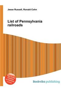 List of Pennsylvania Railroads