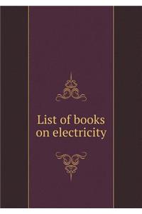 List of Books on Electricity