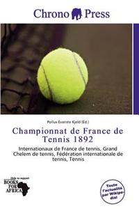 Championnat de France de Tennis 1892