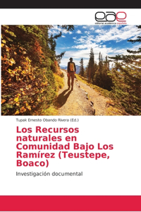 Recursos naturales en Comunidad Bajo Los Ramírez (Teustepe, Boaco)