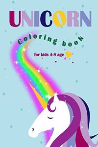 Unicorn coloring book for kids 4-8 age