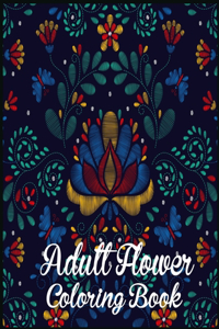 Adult Flower Coloring Book