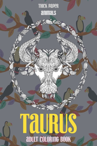 Adult Coloring Book Thick paper - Animals - Taurus