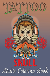 Tattoo Skull Adults Coloring Book