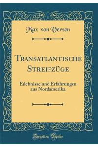 Transatlantische Streifzï¿½ge: Erlebnisse Und Erfahrungen Aus Nordamerika (Classic Reprint)