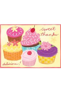 Cupcakes Parcel Thank You Notes