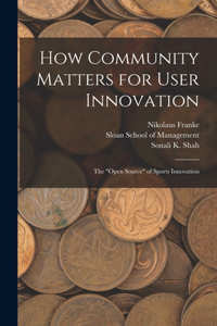 How Community Matters for User Innovation