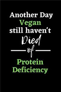 Another day vegan still haven't died of protein deficiency