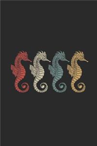 Colorful Seahorse Retro