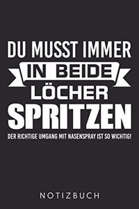 Du musst immer in beide Löcher spritzen