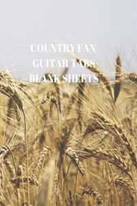 Country Fan Guitar Tabs Blank Sheets