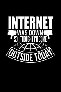 Internet was Down so I Thought I'd come Outside Today