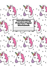 Handwriting Practice Paper Workbook