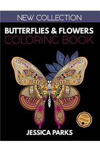 Butterflies and Flowers Coloring Book