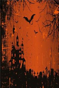 Horror Friedhof Notizbuch - dunkelorange Variante