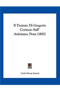Il Trattato Di Gregorio Corinzio Sull' Atticismo