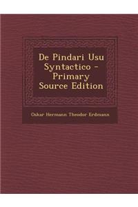 de Pindari Usu Syntactico
