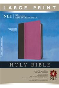 NLT Premium Slimline Reference Bible, Large Print Pink/Brown