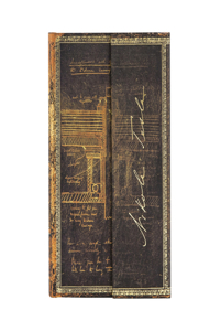 Paperblanks Tesla, Sketch of a Turbine Embellished Manuscripts Collection Hardcover Mini Unlined Wrap Closure 176 Pg 85 GSM