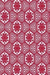 Intense Red Floral Pattern Notebook