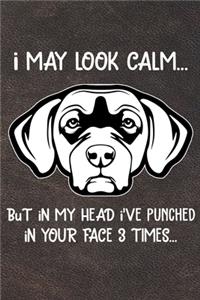 I May Look Calm But In My Head I've Punched In Your Face 3 Times