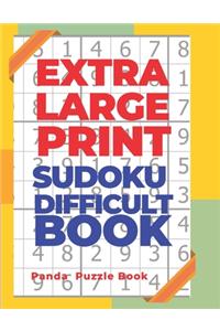 Extra Large Print Sudoku Difficult Book