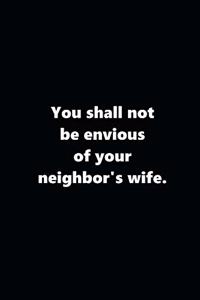 2020 Weekly Planner Religious Theme 9th Commandment Modern Black White