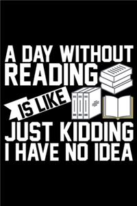 A Day Without Reading Is Like Just A Kidding I Have No Idea