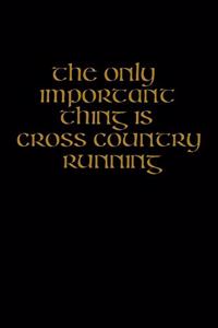 The only important thing is cross country running
