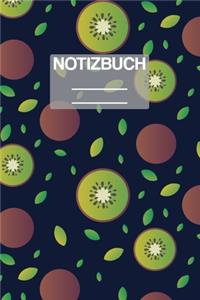 Notizbuch A5 Muster Kiwi