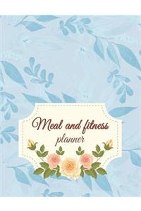 Meal and fitness planner: Weekly Meal Planner and Grocery List, Food Planners, Family Meal Planning Notebook 120 Pages Large 8.5" x 11"