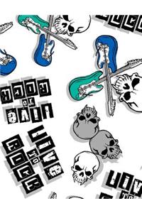 Guitar Rock Music Composition Book