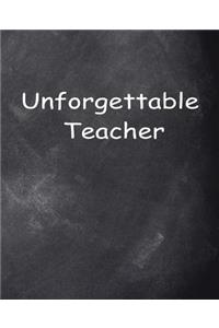 Unforgettable Teacher Chalkboard Design School Composition Book 130 Pages