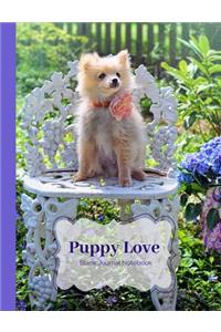Puppy Love Blank Journal Notebook