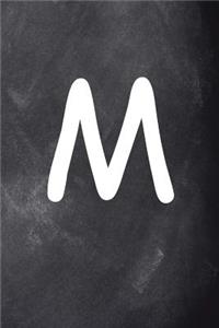 Monogram M Personalized 2019 Weekly Planner M Chalkboard 134 Pages