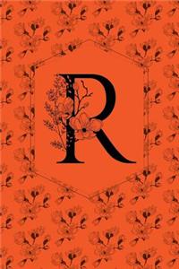Floral Monogram Journal/Notebook - R
