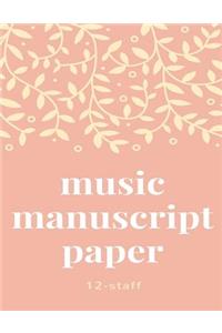 Music manuscript book