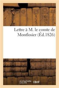 Lettre À M. Le Comte de Montlosier
