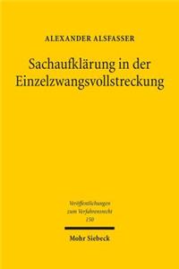 Sachaufklärung in der Einzelzwangsvollstreckung