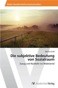 subjektive Bedeutung von Sozialraum