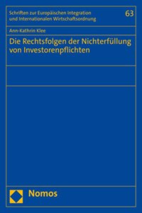 Die Rechtsfolgen Der Nichterfullung Von Investorenpflichten