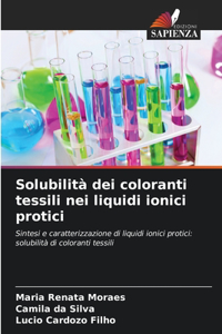 Solubilità dei coloranti tessili nei liquidi ionici protici