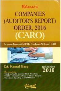 Companies (Auditor's Report) Order 2016 (CARO)