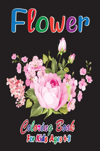 Flower Coloring Book for Kids Ages 4-8