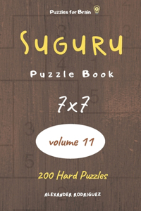 Puzzles for Brain - Suguru Puzzle Book 200 Hard Puzzles 7x7 (volume 11)