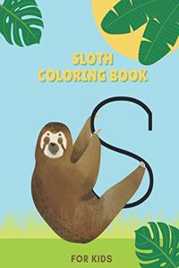 Sloth coloring book for kids