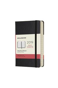 2019 Moleskine Notebook Black Pocket Daily 12-month Diary Hard